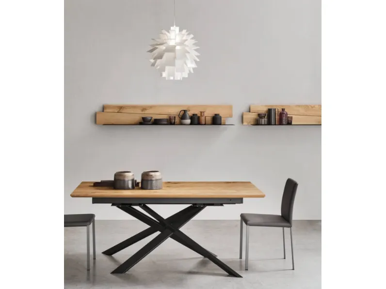 Mensola Scuderia in metallo e legno di Maronese