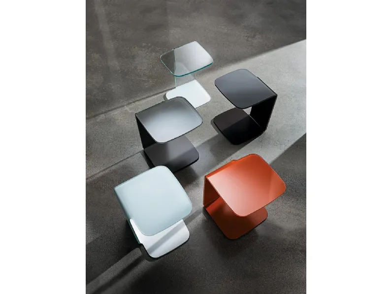 Tavolino Shell in vetro curvo laccato o trasparente di Sovet