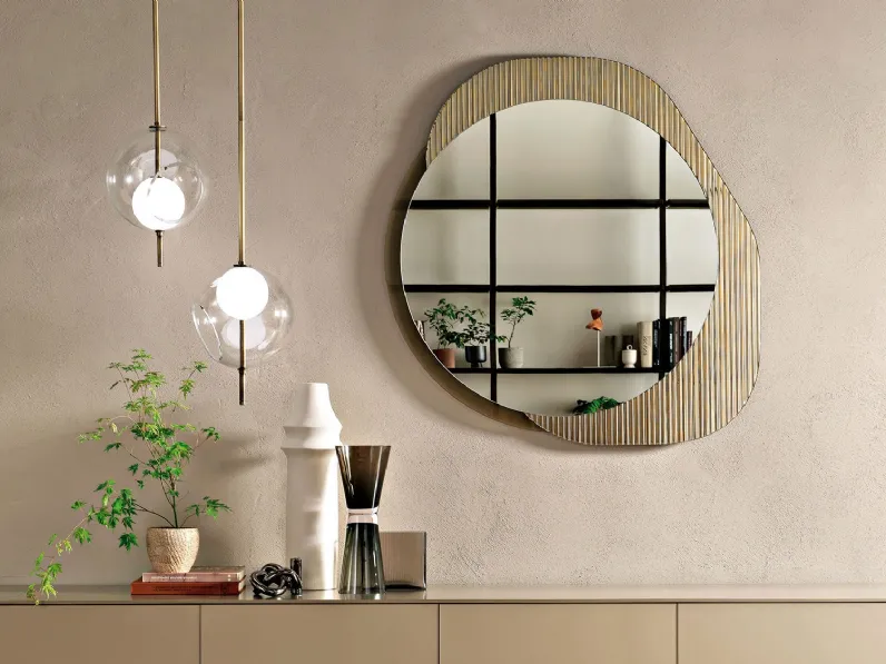 Specchio con cornice in vetro Shift di Fiam