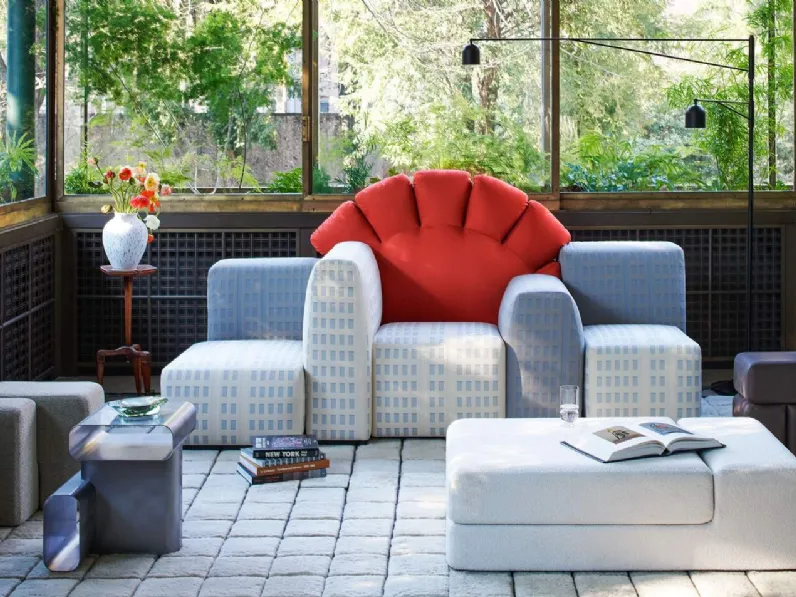 Pouf Soft Corners in tessuto di Cassina