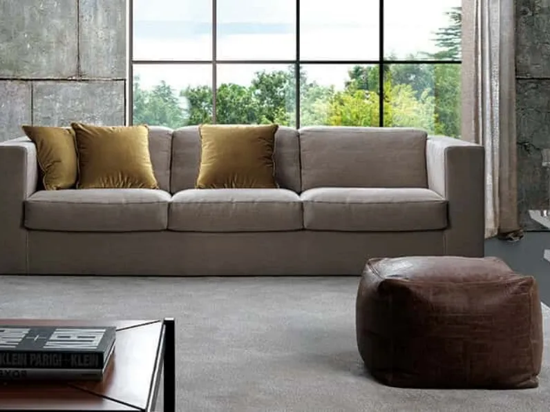 Pouf Soft in pelle di Barzaghi Salotti