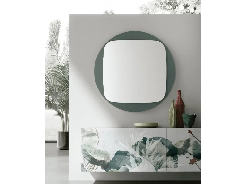 Specchio Space con cornice in vetro di Target Point