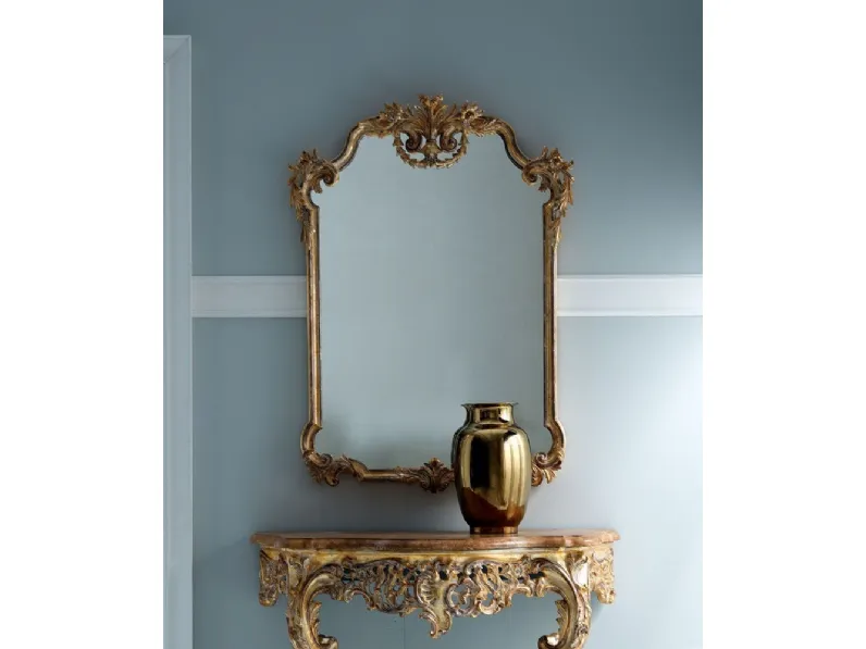 Specchiera classica 3675 con cornice in legno dorato di Silvano Grifoni