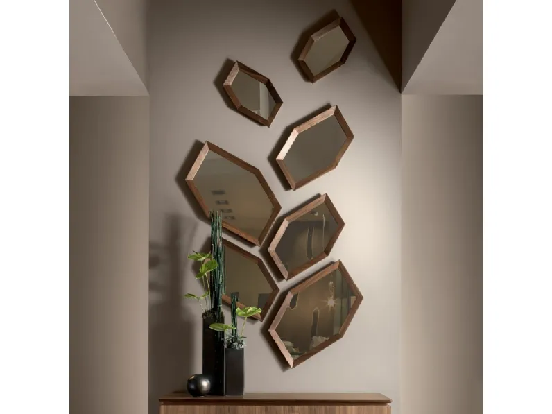 Specchiera Leonardo Hexagone di Arte Brotto