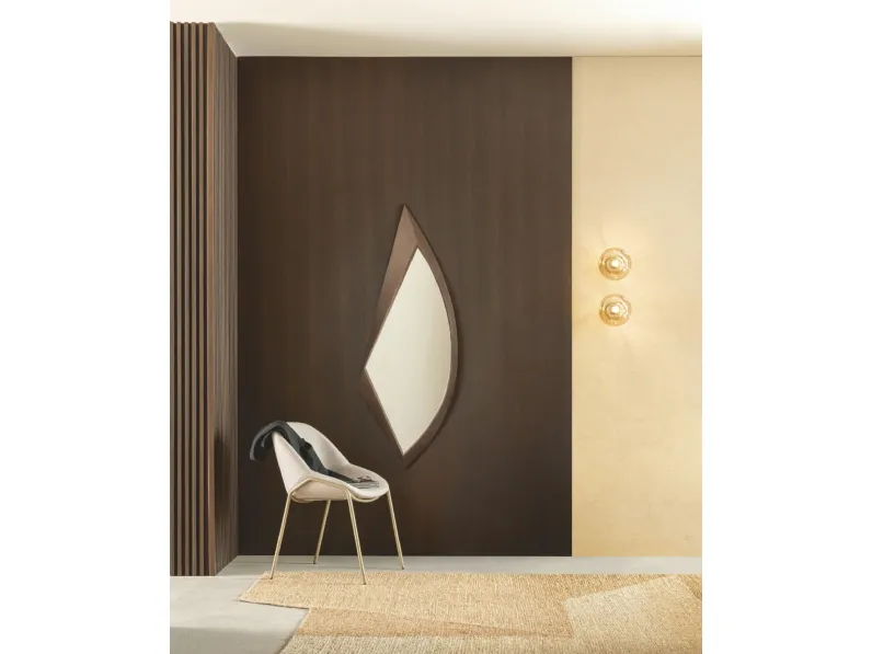 Specchio Avion con cornice in metallo di Riflessi