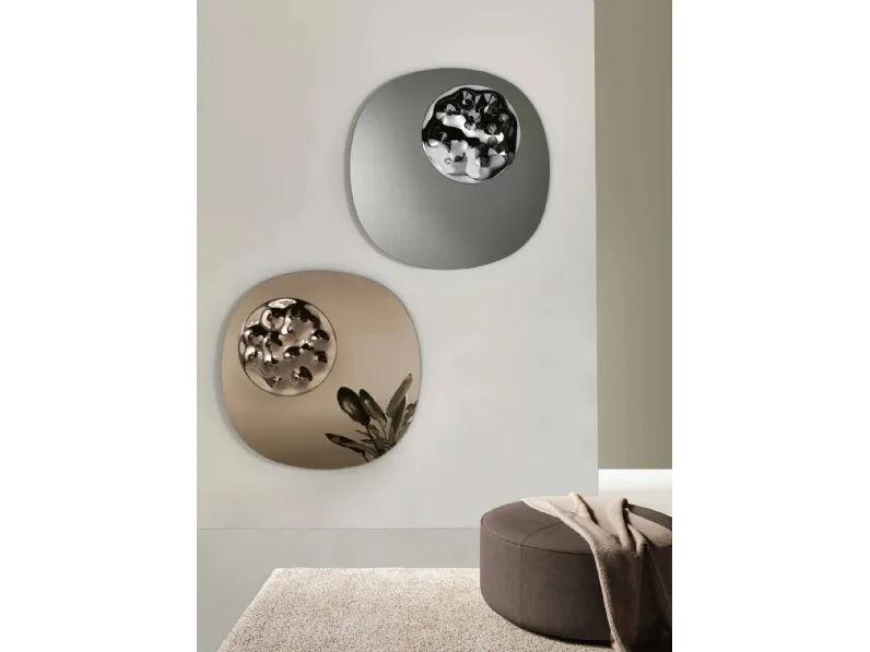 Specchio Bijou con inserto in vetro mosso di Capodarte