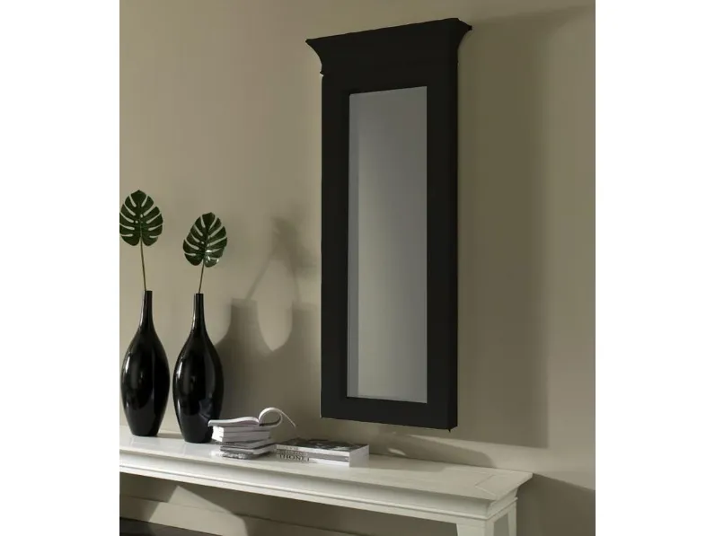 Specchio con capitello con cornice in legno di Stones