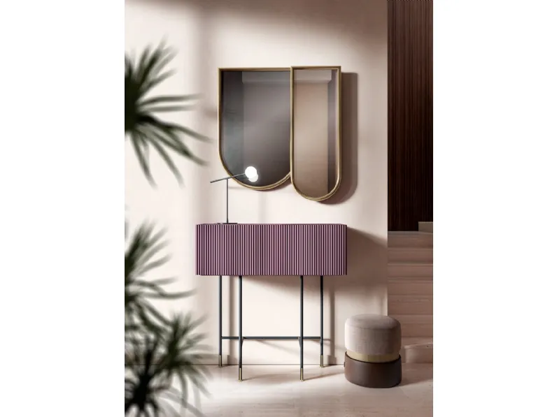 Specchio Grex con cornice in metallo di Capo d'Opera