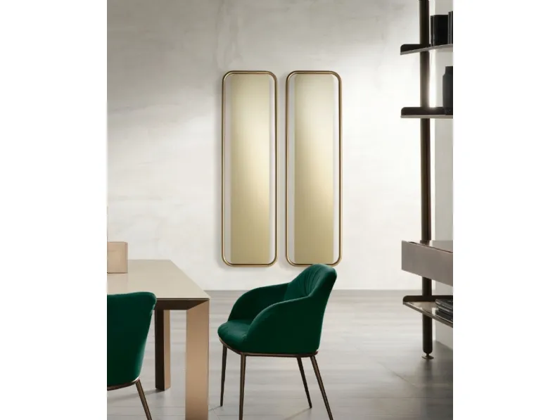 Specchio Iris con cornice in metallo di Riflessi