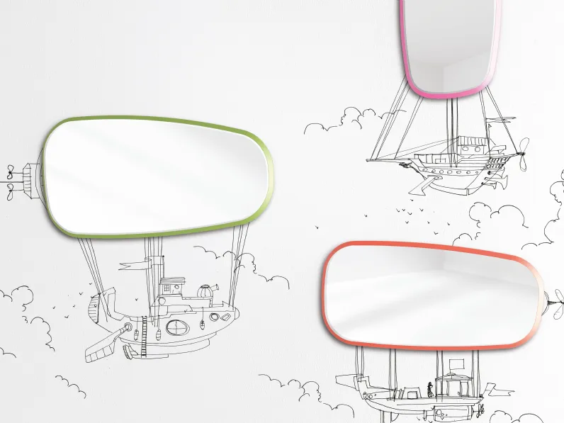 Specchio modello Specchio con cornice in legno laccato di Minotti Italia