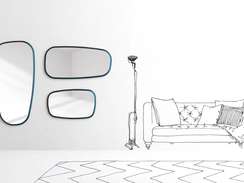 Specchio modello Specchio con cornice in legno laccato di Minotti Italia