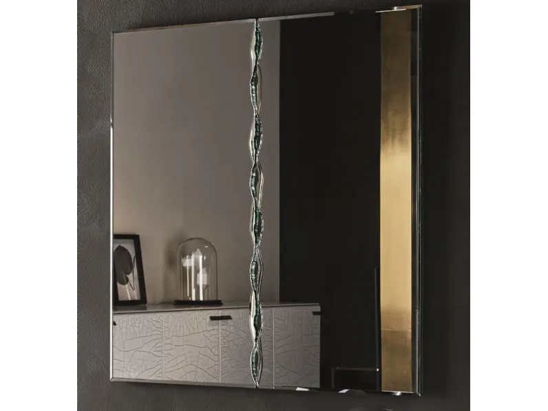 Specchio Niagara con importante bisellatura centrale irregolare eseguita a mano di Gallotti&Radice