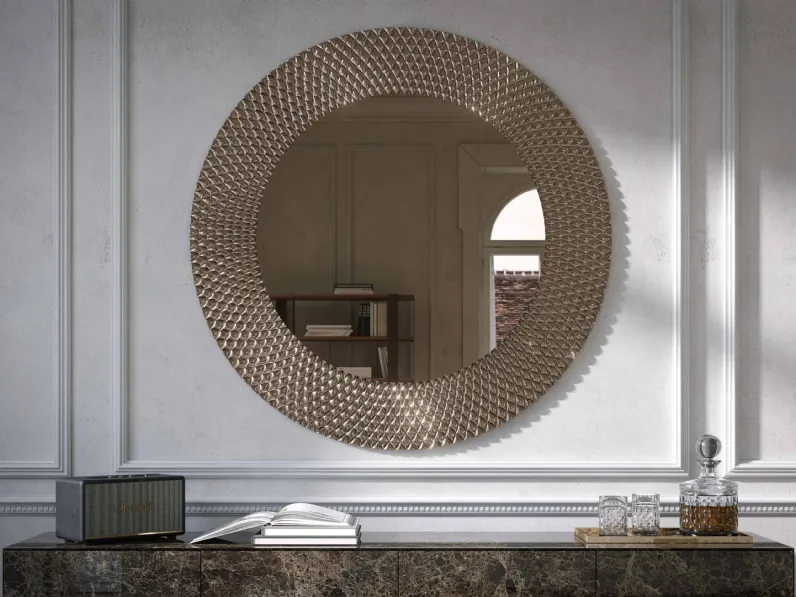 Specchio Pitti con cornice in fusione goccia di Tonin Casa