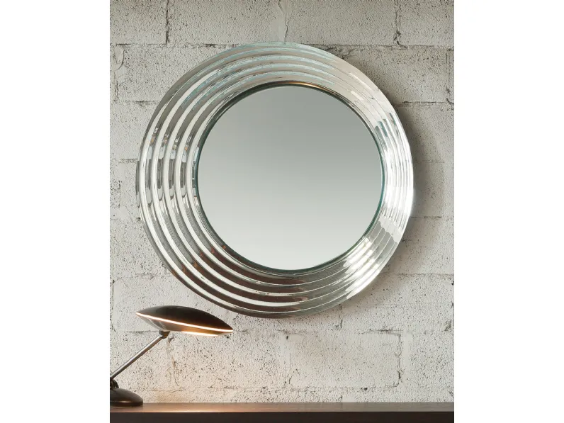 Specchio Queen con cornice in cristallo di Riflessi