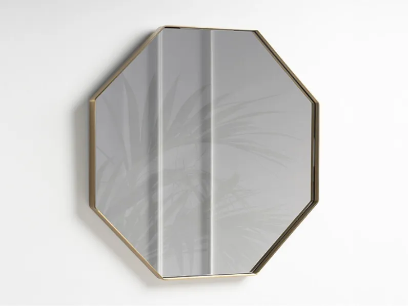 Specchio ottagonale con cornice in metallo SP 200 di Tosconova
