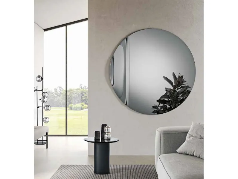 Specchio Spin in vetro fuso con onda di Capodarte