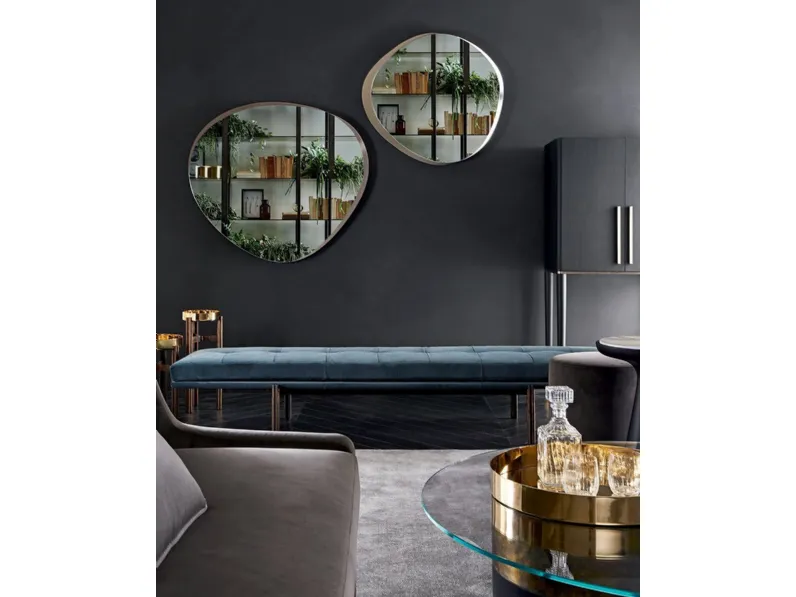 Specchio Zeiss Mirror con cornice in legno laccato di Gallotti&Radice
