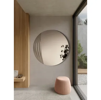 Specchio circolare con inserto retroargentato Spoon di Ikone Casa