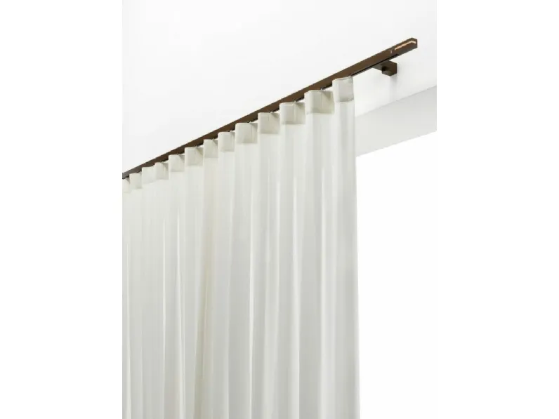 Tenda sistema binari Square bianca, trasparente, con binario in alluminio di Tao