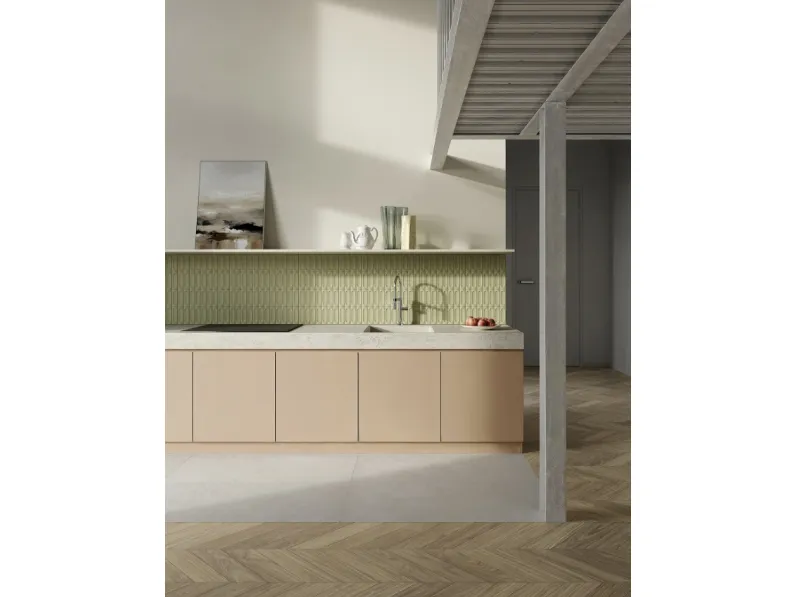 Top Cucina Stone Look Berici Bianco Satin di Marazzi