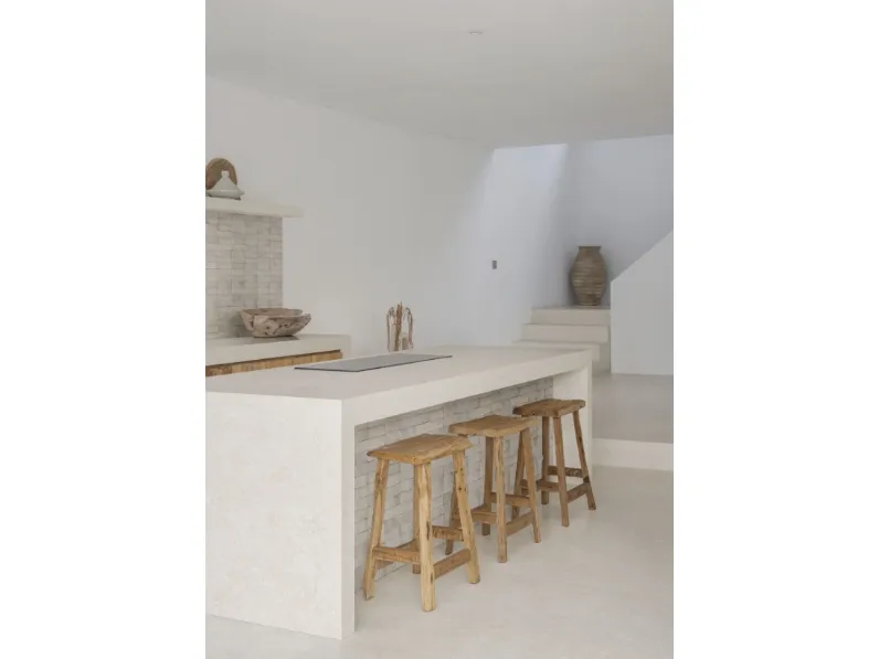 Top Cucina Stone Look Berici Bianco Satin di Marazzi