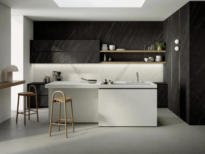 Top Cucina Stone Look Berici Grigio Satin di Marazzi