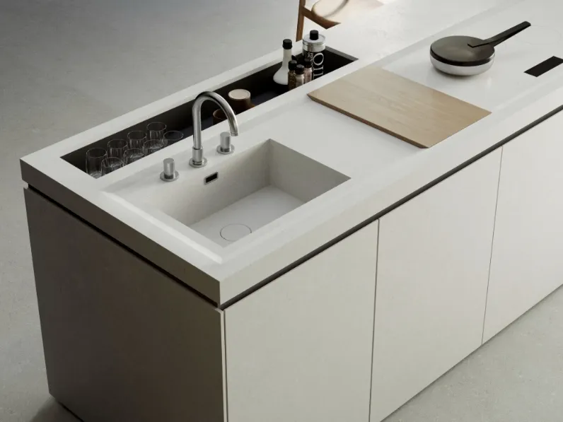 Top Cucina Stone Look Berici Grigio Satin di Marazzi