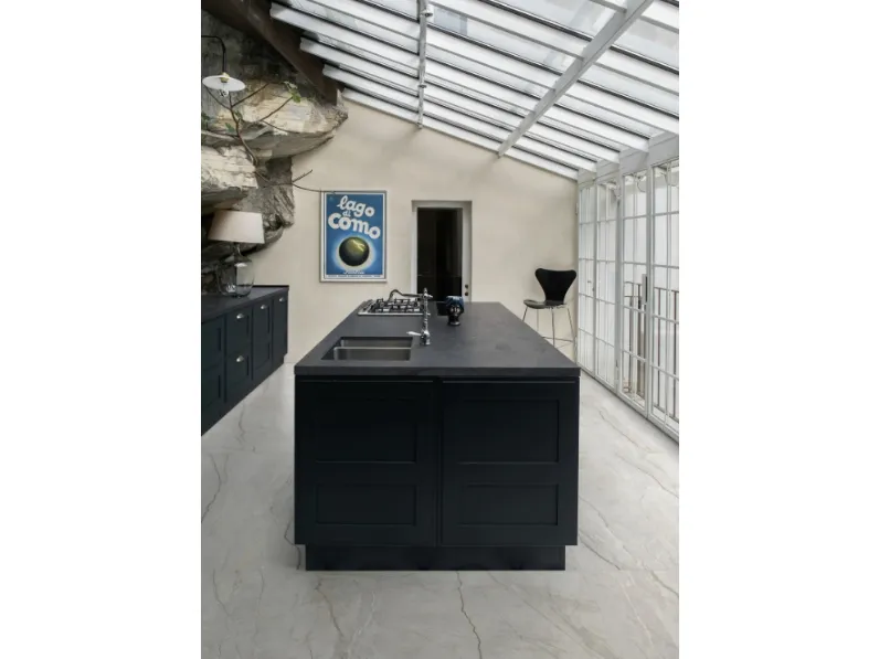 Top Cucina Stone Look Infinity Antracite di Marazzi