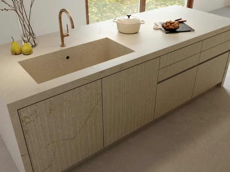 Top Cucina Stone Look Pietra di Sicilia Grigio Satin di Marazzi
