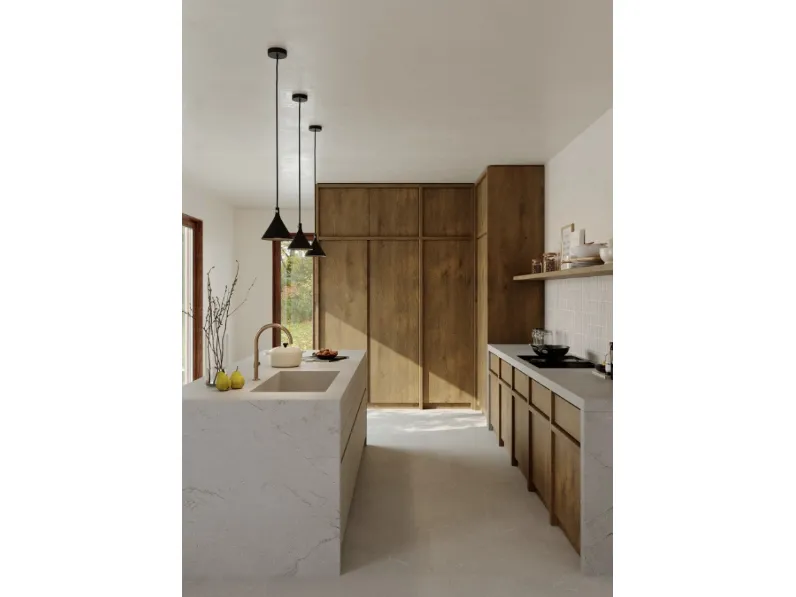 Top Cucina Stone Look Pietra di Sicilia Grigio Satin di Marazzi