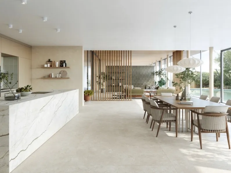 Top Cucina Stone Look Silver Root White di Marazzi