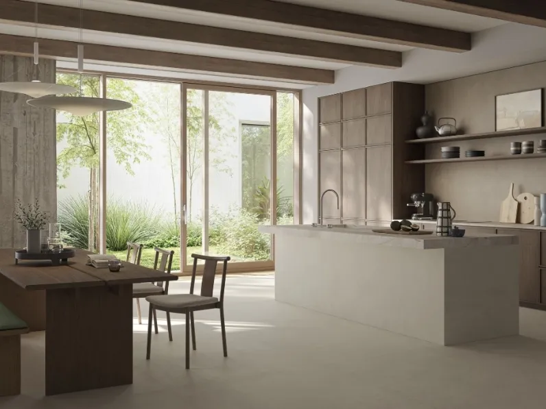 Top Cucina Stone Look Silver Root White di Marazzi