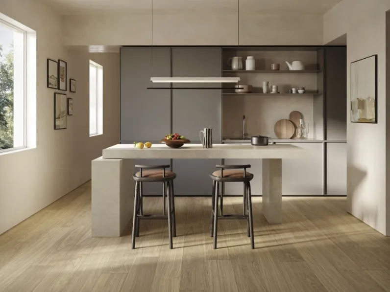 Top Cucina Stone Look Tivoli Grigio Satin di Marazzi