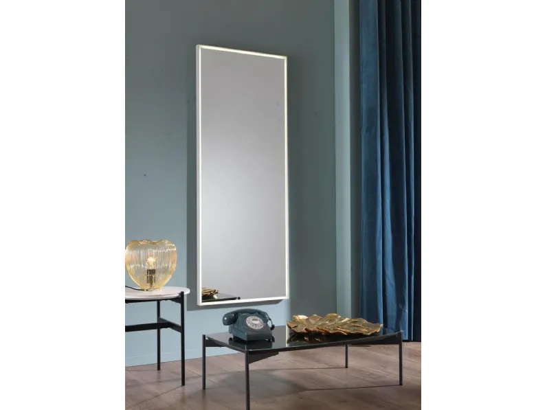 Specchio Lux con cornice in alluminio di Stones