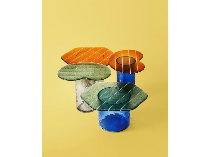 Tavolino Striche in vetro di Murano di Miniforms