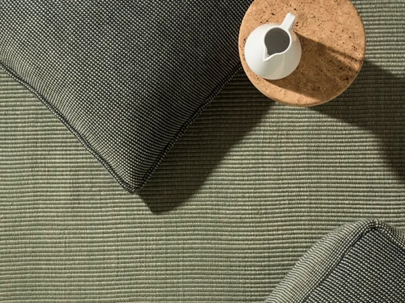 Tappeto tessuto a mano in fibra sintetica resistente ai raggi UV e intemperie Tatami di Warli