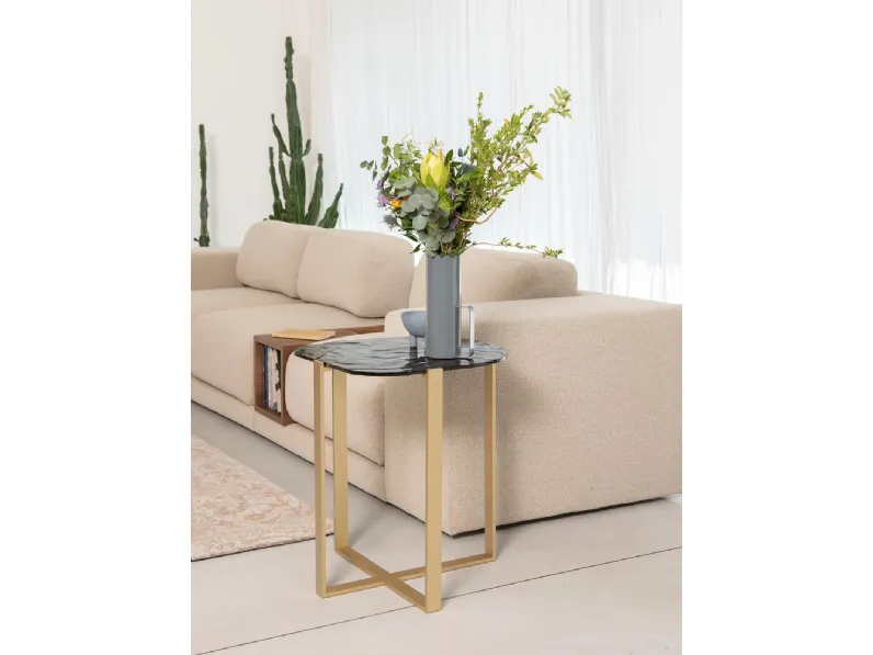 Tavolino Ocean in vetro fuso increspato di Tonin Casa