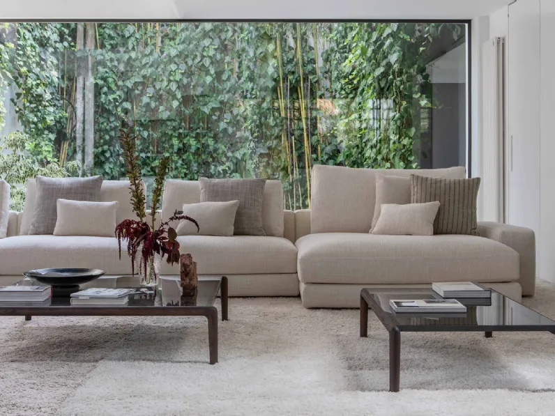 Tavolino Gaudì in cristallo e legno di Flou