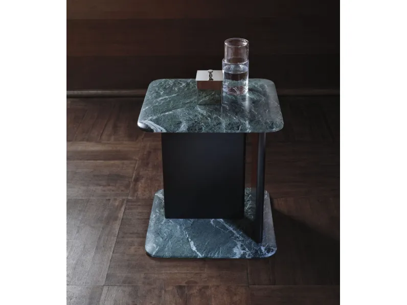 Tavolino Manhattan in marmo e legno di Conte