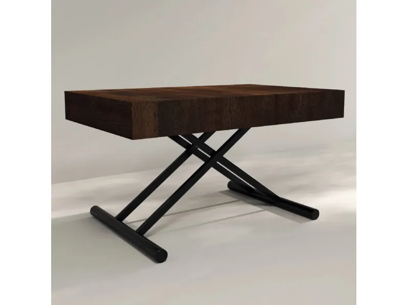 Tavolino pieghevole Merlino in rovere e metallo di Fratelli Mirandola