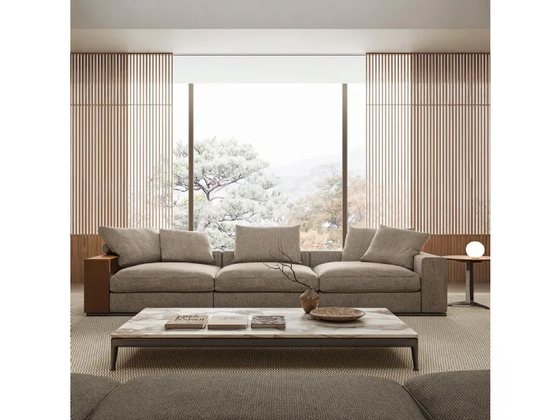 Tavolino di design in marmo Pico di Flexform