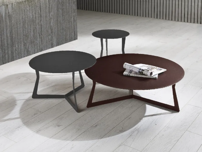 Tavolino rotondo Planet in metallo di Egoitaliano