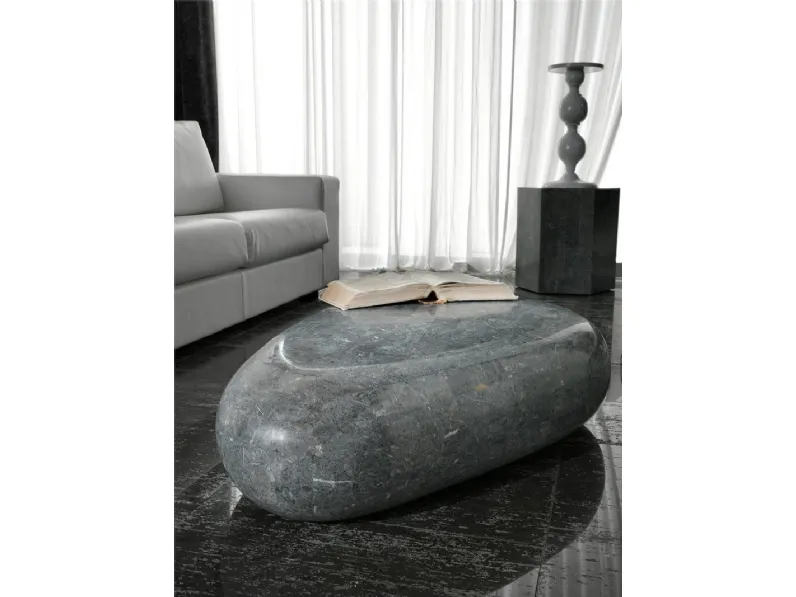 Tavolino Sasso Medium in pietra fossile di Stones