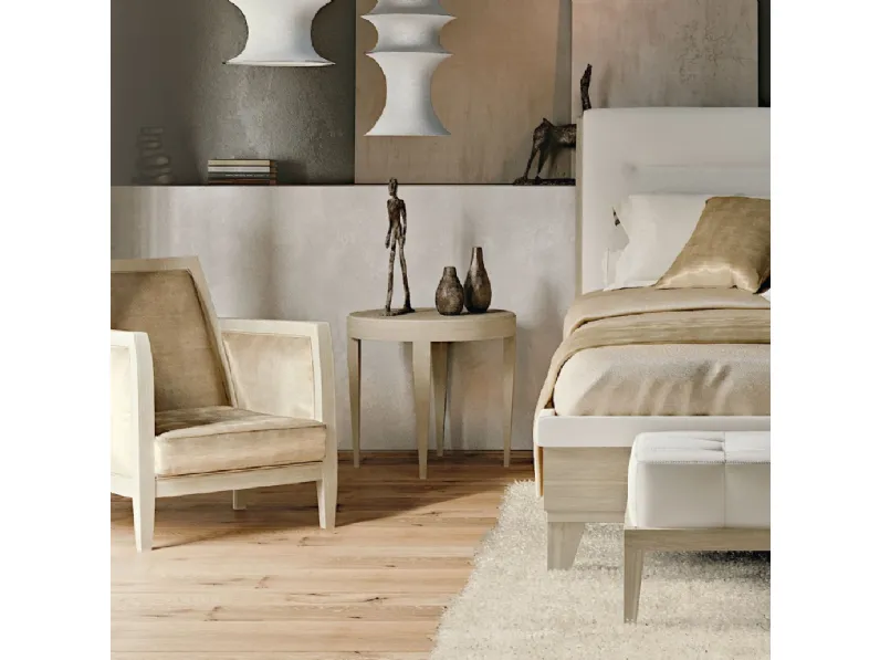 Tavolino rotondo Segreti in legno di Rovere di Arte Brotto