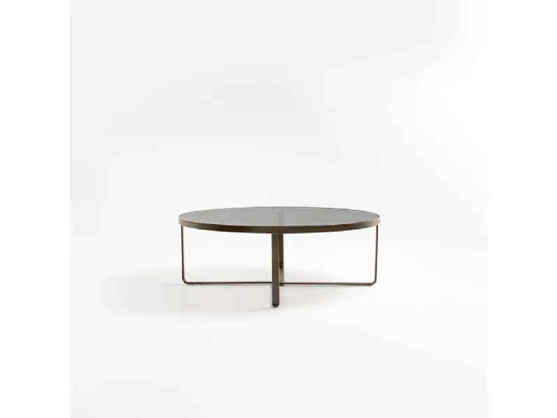 Tavolino Teo Round con top in vetro di Tosconova