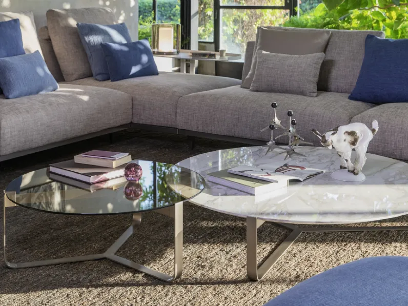 Tavolino Yari con top in marmo di Flou