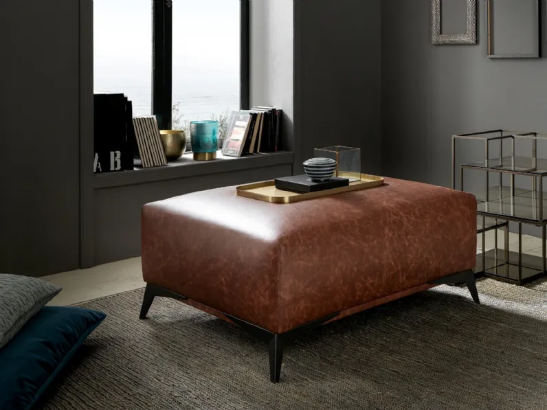 Pouf in pelle Tema di DHome