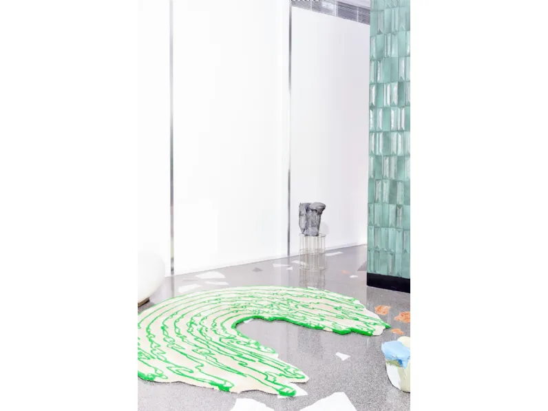 Tappeto The Floor is Lava Deep Mint Line di Carpet Edition