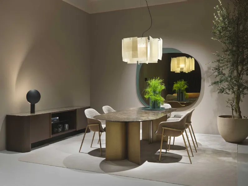 Specchio di design con cornice in MDF laccato Theo di Marelli