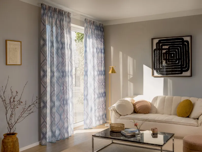 Tenda moderna con motivo a scacchi Toffee di Ado